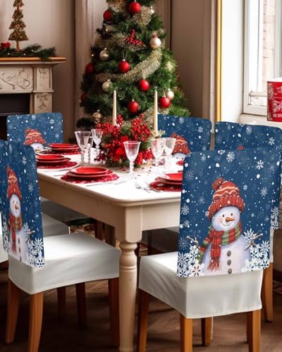 Christmas Chair Back Covers Set of 4