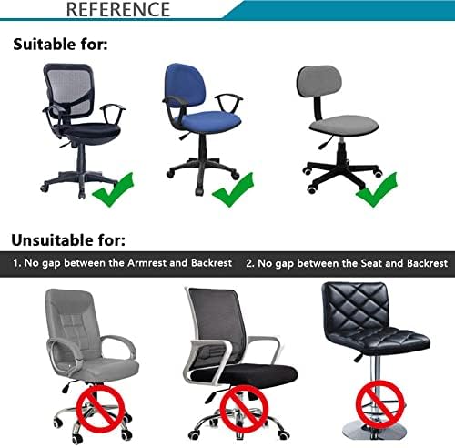 Melaluxe Computer Office Chair Covers - Protective Stretchable Universal Slipcover for Rotating Chairs