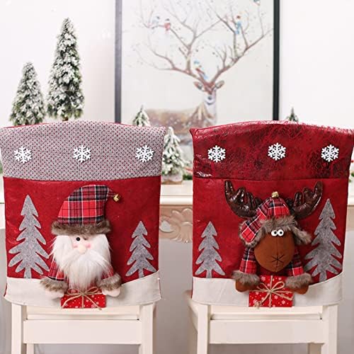 Christmas Chair Covers Set of 6 for Holiday Decor
