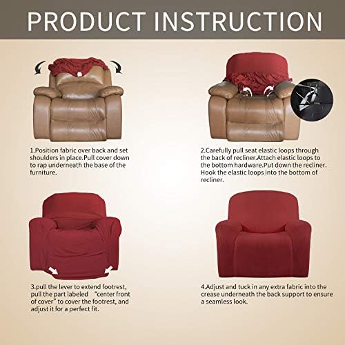 Easy-Going Recliner Slipcover with Elastic Bottom