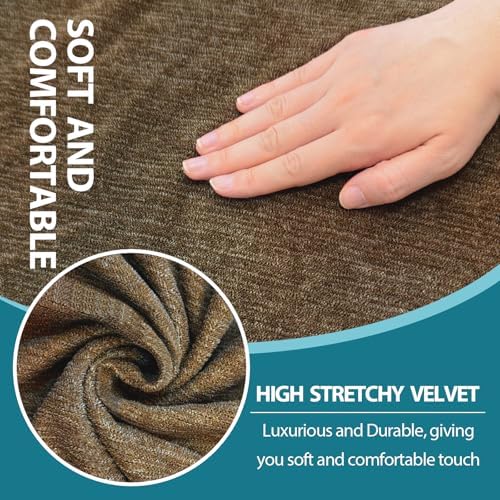 3 Piece T Cushion Loveseat Slipcover Set Chocolate