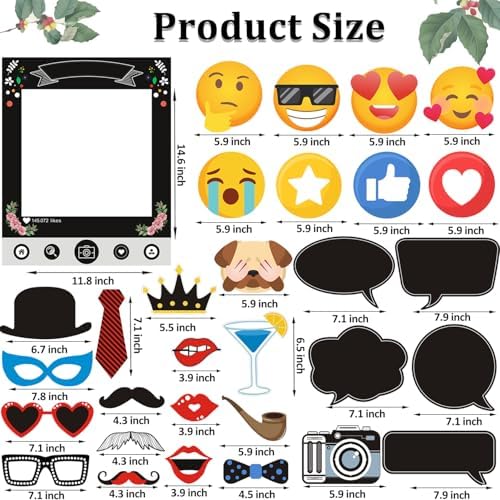 Insta-Themed 31Pcs Photo Booth Props Kit for Parties