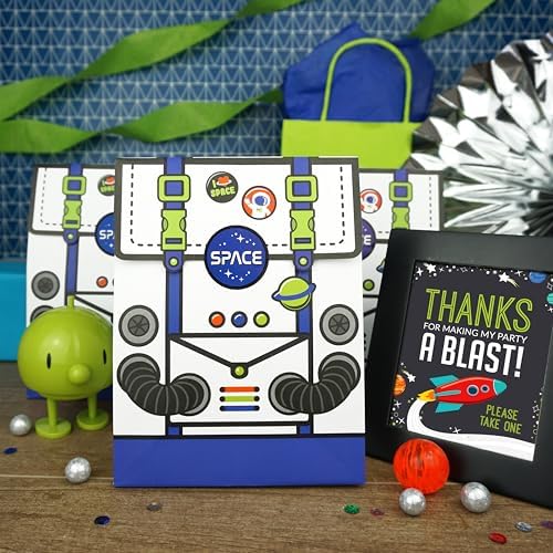 Ready Confetti 18 Pack Space Party Favor Bags