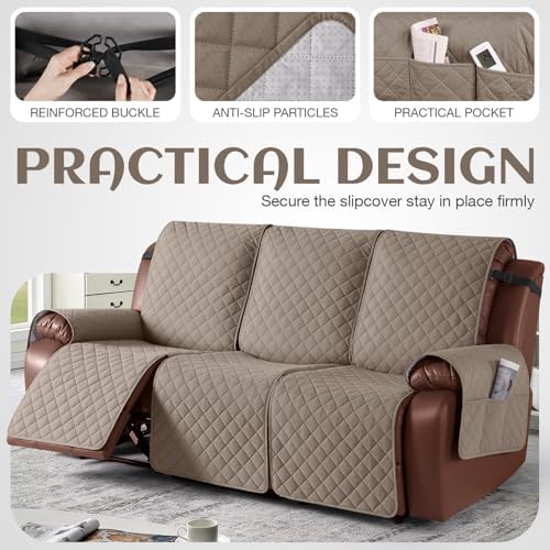 KinCam Waterproof Recliner Sofa Cover for 3 Seat