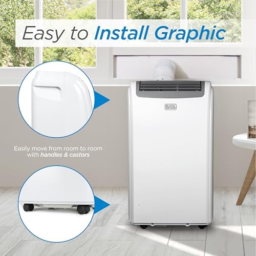 BLACKDECKER 12000 BTU Portable AC Unit with Heating and Dehumidifier