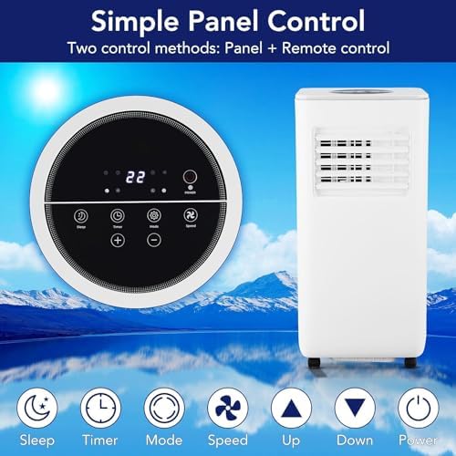 Ultra-Quiet 10000 BTU Portable AC for 400 SqFt Rooms