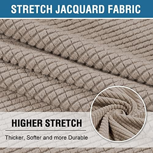 HVERSAILTEX 2 Piece T Cushion Sofa Slipcovers with Elastic Bands 1