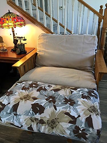 OctoRose Reversible 3-Sided Zipper Futon Chair Cover