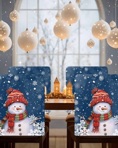 Christmas Chair Back Covers Set of 4