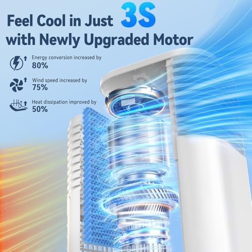 FANCOLE Windowless Portable Air Conditioner with 4 Modes 3 Speeds