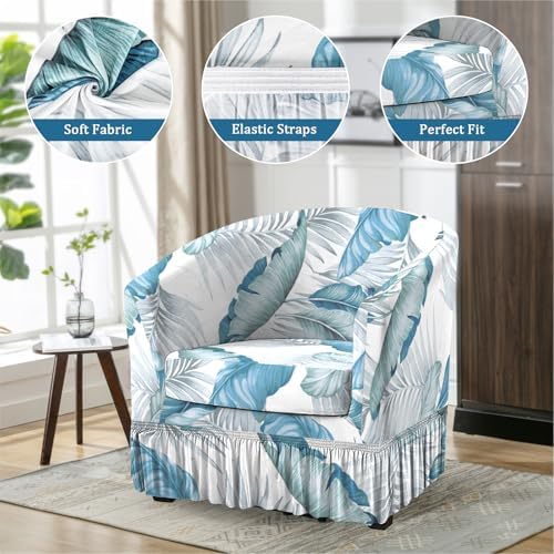 GOSTADY 2 Piece Club Chair Slipcover with Skirt Hem 1