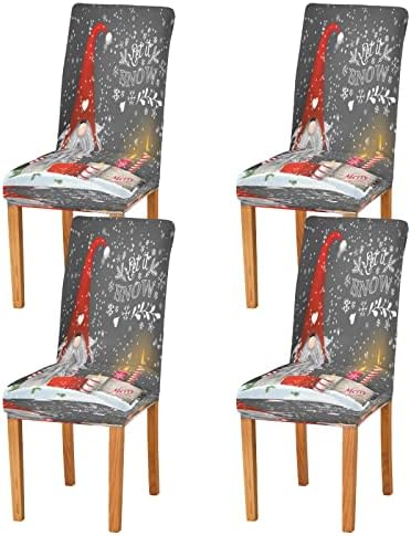 Eionryn Christmas Gnome Dining Chair Covers 4pcs 1
