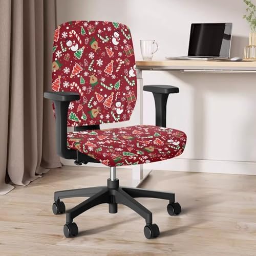 Talayituse Snowman Deer Office Chair Cover Set