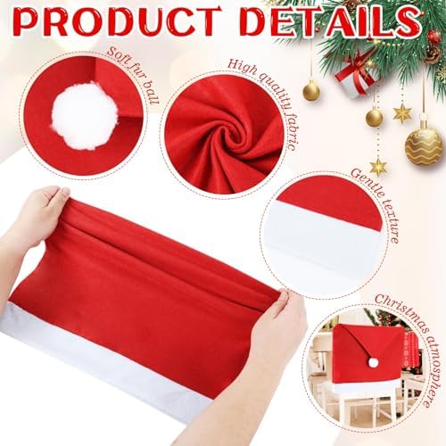 YLOLUL 6PCS Christmas Chair Covers Set