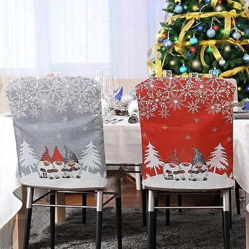 EUBUY Christmas Chair Slipcover Back Cover 4 Pack