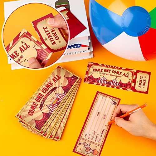 Fuutreo 50 Pcs Circus Party Invites with Envelopes