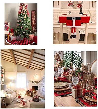Yahpetes 3 Pcs Christmas Chair Sashes