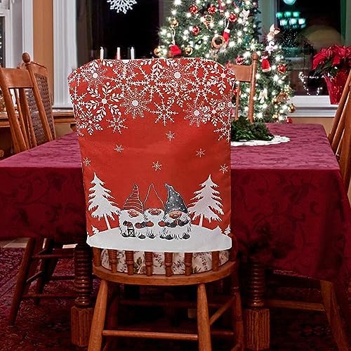 EUBUY Christmas Chair Slipcover Back Cover 4 Pack