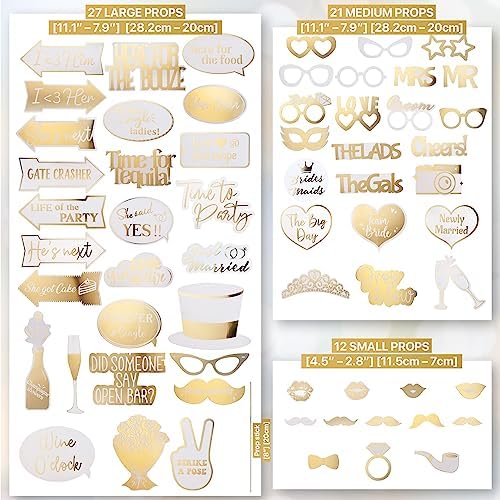 Soul Shift 60pcs Fully Assembled Wedding Photo Booth Props