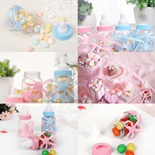 24 Pcs Reusable Candy Bottles with Bear for Baby Shower