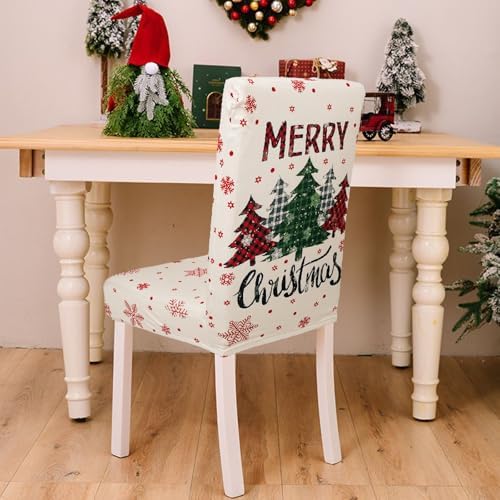 Christmas Chair Covers Set of 6 for Dining Room