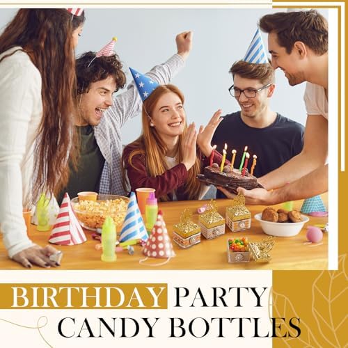Cunhill 24 Pcs Gold Candy Bottles with Lids