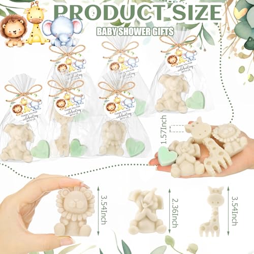 Demissle Safari Animal Baby Shower Soap Favors Set