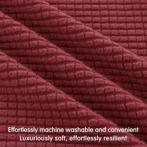 Hokway Sofa Slipcover - Christmas Wine Red Large