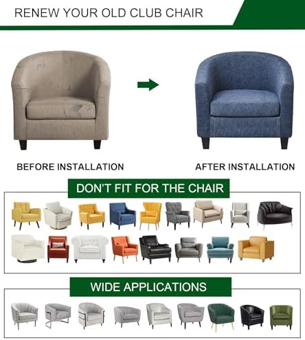 CRFATOP 2 Piece Club Chair Slipcover Set