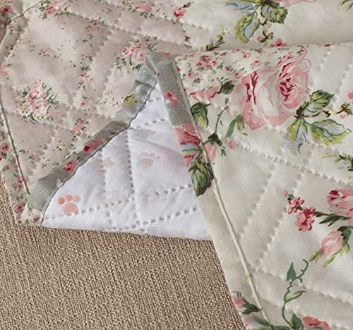 Brilliant Sunshine Traditional Rose and Sage Patchwork Armchair Slipcover