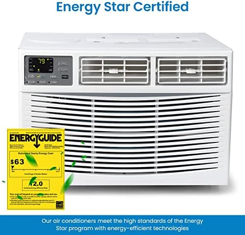 CheerAmenit Window Air Conditioner 8000 BTU 350 Sq Ft Cooling