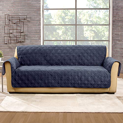 SureFit Non-Slip Sofa Furniture Cover Blue