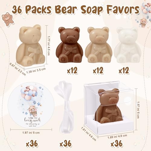 Geosar 36 Pack Bear Baby Shower Favors