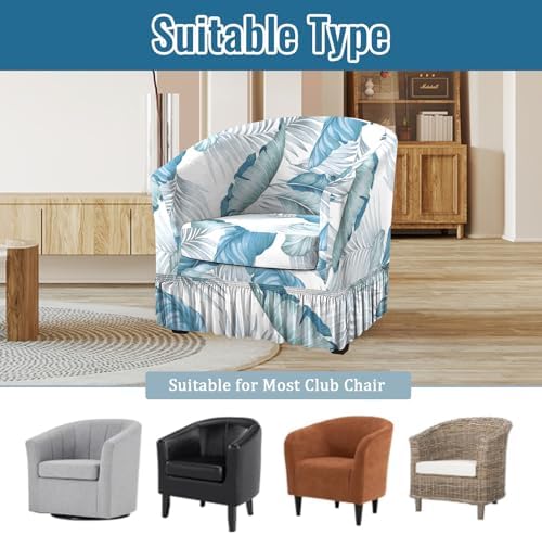 GOSTADY 2 Piece Club Chair Slipcover with Skirt Hem 1