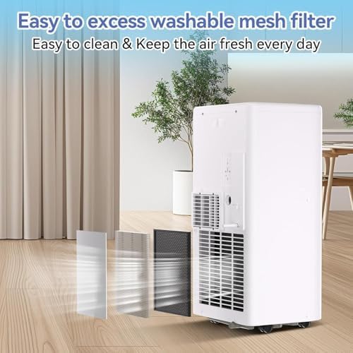 KOKEBREN 10000 BTU Portable Air Conditioner with Cooling Dry and Fan Functions