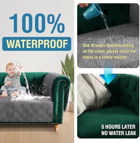 HVERSAILTEX Waterproof Sofa Cover for 3 Cushion Couch