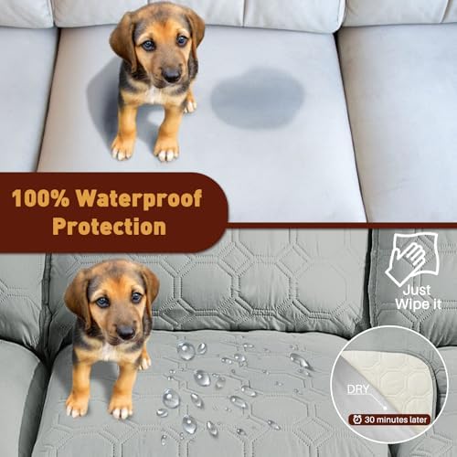 XINEAGE Waterproof Recliner Chair Cover with Pockets