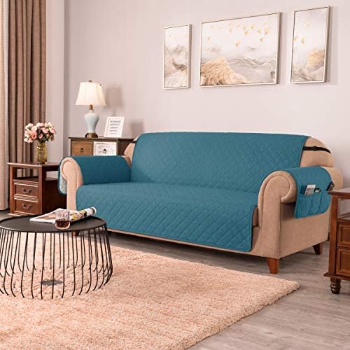 DyFun Reversible Sofa Slipcover with Elastic Straps and Non-Slip Design