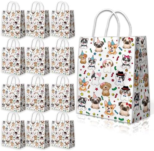 24 Pcs Dog Party Favor Bags with Handles