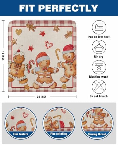 4 Pcs Christmas Chair Back Covers Set