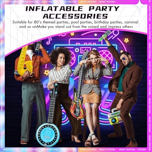 12 Piece Inflatable Party Instruments Rock Star Set 1
