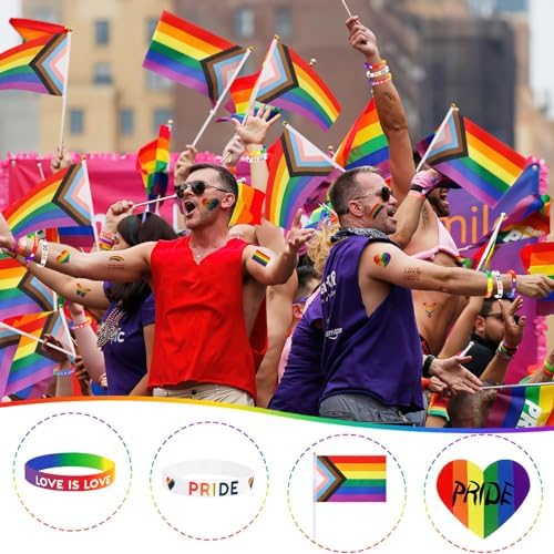 JUNEBRUSHS 40 Pcs Pride Accessories Set 1