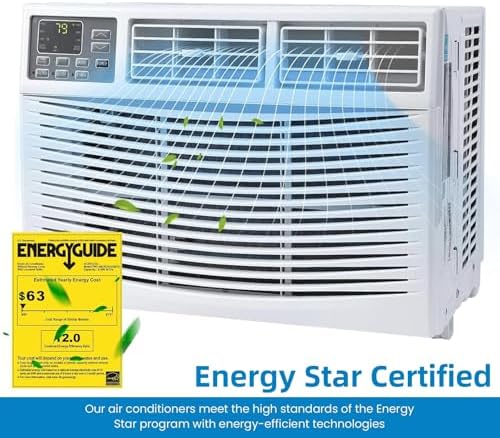 8000 BTU Window AC Unit with Remote WiFi 3 Fan Speeds