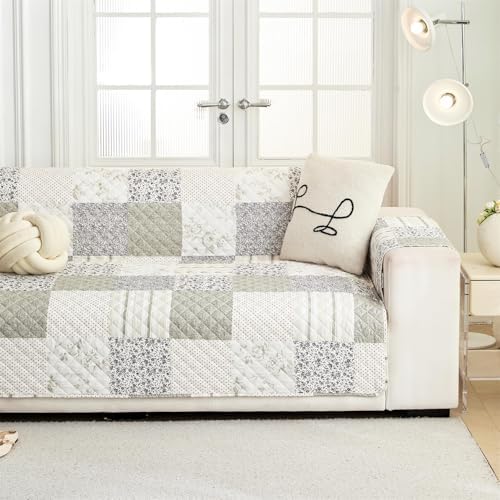 Skidproof Sofa Cover for Taupe Sofa with Elastic Straps