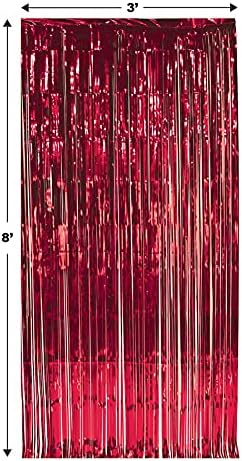 Beistle 1-Ply FR Gleam N Curtain Red 1 Count 1