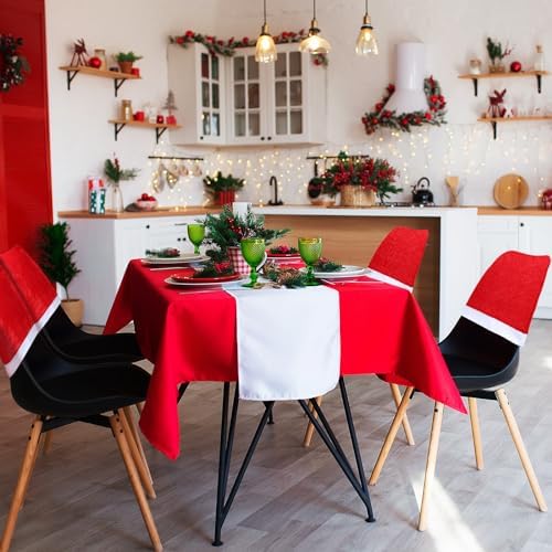 Buryeah 12 Pcs Christmas Chair Covers Red Hat Design