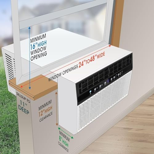 RWFlame 10000BTU U-Shaped Window AC with Full View and Quiet Operation 1