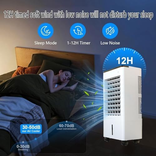 Swamp Cooler 3-in-1 Air Cooler with Remote Timer and 3 Speeds