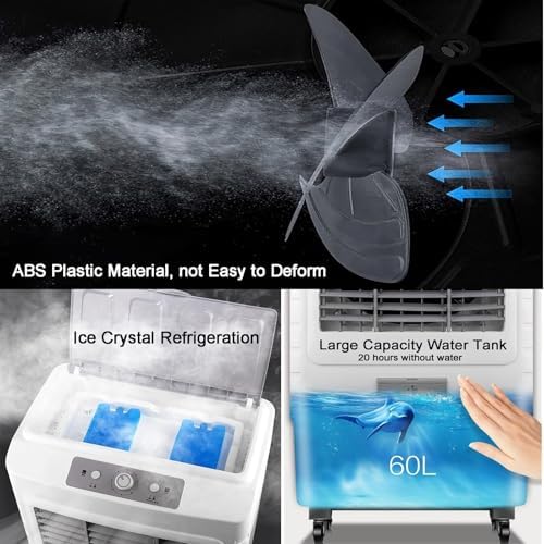 3-in-1 Evaporative Air Cooler with 80L Water Tank