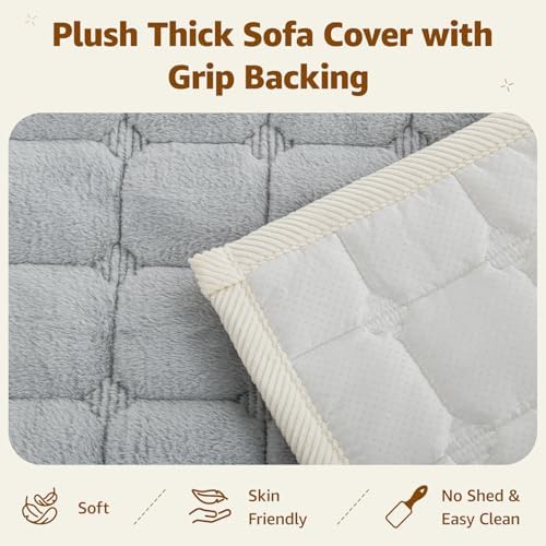LOOBANI Fuzzy Sofa Cover for Dogs Washable